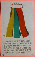 IMAGE SCOUTISME - JAUNE VERT ROUGE - SCOUT - SCAN RECTO/VERSO - Images Religieuses