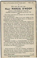 MEULEBEKE / CHARLEROI - Marcel D'HOOP - °1913 En +1948 - Images Religieuses
