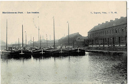 Marchienne-au-Pont Les Bassins Circulée En 1916 Avec Cachet Militaire - Hausboote