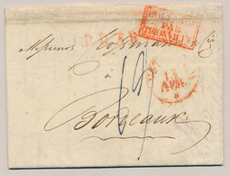 Nederland - 1834 - Complete Folded Letter Van AMSTERDAM - LPB5R / Hollande Par Thionville Naar Bordeaux / France - ...-1852 Voorlopers