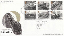 Great Britain 2010 FDC Sc #2827-#2832 British Locomotives - 2001-2010 Decimal Issues