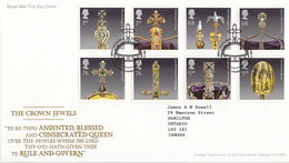 Great Britain 2011 FDC Sc #2931-#2938 British Crown Jewels - 2011-2020 Ediciones Decimales