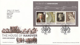 Great Britain 2011 FDC Sc #2946 Sheet Of 4 The Age Of The Hanoverians British Royalty - 2011-2020 Ediciones Decimales