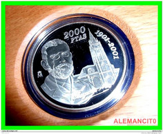 ESPAÑA - 2000 PESETAS - PLATA  AÑO 1991 PRIMER CENTENARIO DE LA MUERTE DE LEOPOLDO ALAS "LARIN " -PROOF - 2 000 Pesetas