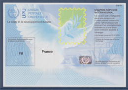 Coupon Réponse International UPU France Validité 31.12.2021 - Reply Coupons