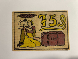 Allemagne Notgel Blumenthal 75 Pfennig - Collections