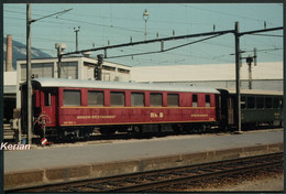 Suisse Photo Tirage Récent - 1971 - Wagon Restaurant Du Rh B - Voir Scan - Eisenbahnen