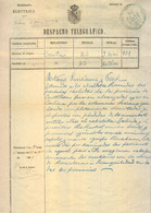 ALZAMIENTO CARLISTA DE 1869 , LINEA TELEGRÁFICA DE GALICIA , DIRECCIÓN DEL FERROL , ESTACIÓN DE ORIGEN CORUÑA , RARO - Lettres & Documents