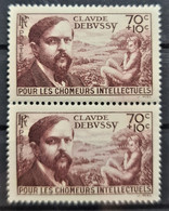 FRANCE 1940 - MNH/MLH - YT 462 - Paire Verticale - Debussy - Neufs