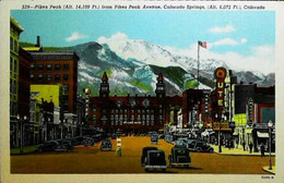 ► Pikes Peak Colorado Springs NATLERS HOTEL 1920s Cars - Colorado Springs