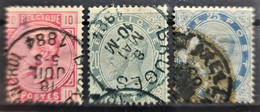 BELGIUM 1883 - Canceled - Sc# 45-47 - 1883 Leopoldo II