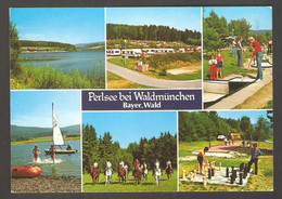 PERLSEE BEI WALDMUENCHEN - Picture Postcard With Outdoor Chess Set - Echecs