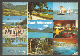 BAD WIESSEE - Picture Postcard With Outdoor Chess Set, Traveled - Echecs