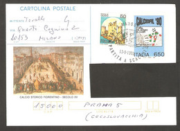 Italy 1992 Marostica - Chess Cancel On Postcard, Traveled - Echecs