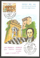 Italy 1996 Guiglia - Chess Cancel On Commemorative Postcard "Ercole Del Rio" - Echecs