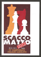 Italy 2012 Torino - Chess Cancel On Commemorative Postcard, Chess Stamp - Echecs