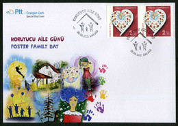 Turkey 2021 Foster Family Day | Social Work, Convention On The Rights Of The Child, Heart, Special Cover - Storia Postale