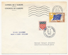 Env. Affr 0,20 Drapeau + 0,05 Armoiries Amiens - OMEC C.E 20/6/1963 - Réunion Eur. Afrique - Storia Postale