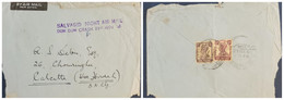 O) 1951 INDIA, EVENTUALITY, SALVAGED NIGHT AIRMAIL, DUM DUM CRASH, FORCED TO FLY DUE TO POOR VISIBILITY, KING GEORGE VI, - Variétés Et Curiosités