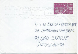 Sweden Letter Via Yugoslavia 1982 Stamp : 1981 Sweden In The World,Music/Opera - Cartas & Documentos