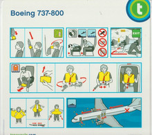 Safety Card Transavia Boeing 737-800 Old Logo - Consignes De Sécurité
