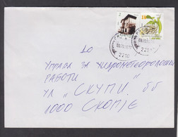 REPUBLIC OF MACEDONIA, COVER, MICHEL 704,633 - Vegetables, Arhitecture + - Légumes