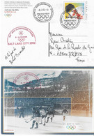 2002 Hockey Sur Glace à Saint-Moritz En 1928: Entier Postal émis Pour Les Jeux Olympiques De Salt Lake City 2002 - Hiver 1928: St-Morits