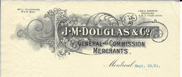 Canada - Montréal. Entête 23 Septembre1901 -  J.M.Douglas & C°.General And Commission Merchants. - Canadá