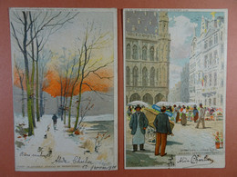 Lot De 8 CPA Illustrées Bruxelles Et Brabant - Collections & Lots