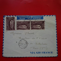 LETTRE A.E.F POSTE AERIENNE POUR PARIS DIRECTEUR DE L OSSU - Lettres & Documents