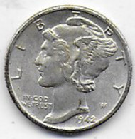 ETATS UNIS  - Dime   1942 - 1916-1945: Mercury