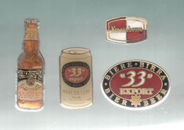 PINS PIN'S BOISSON BIERE 909 BEER KRONENBOURG 33 EXPORT SHARP'S   LOT 4 PINS - Bière