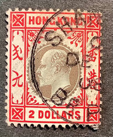 Hong Kong 1904-06 SG 87a XF ! Used:KEVII 2$ Wmk Mult Crown CA On Chalk Surfaced Paper Cds Shanghai, RARE QUALITY (China - Usados