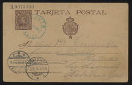 [03632] Spain 1904 10c Brown Post Card From CEUTA To Germany, Blue Postmark - Covers & Documents