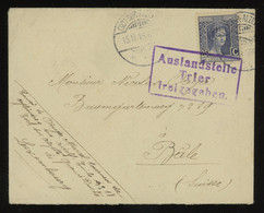 [04413] Luxembourg 1916 Cvr. ESCH-SUR-ALZETTE To Switzerland Franked With Marie-Adelaide 25c Blue, Framed TRIER Censor - 1914-24 Marie-Adélaïde