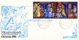 Delcampe - Pitcairn Islands 1988 Christmas FDC (SG 331-334) - Pitcairninsel