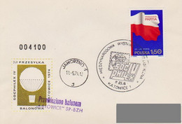 Poland Post - Balloon PBA.1974.kat.kat.01: Exhibition Socphilex IV KATOWICE - Globos