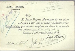 E.P  IMPRESO AL DORSO   ZARAGOZA - 1850-1931