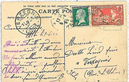 30924 - FRANCE - POSTAL HISTORY - OLYMPIC GAMES Stamps On Postcard 1924 Used During GAMES - Verano 1924: Paris