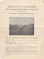 REVES/Les Bons Villers - Institut N.D. Auxiliatrice - Brochure (V604) - Werbung