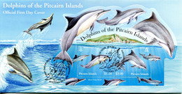 Pitcairn Islands 2012 Dolphins MS FDC (SG MS853) - Pitcairn Islands