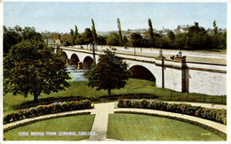 CUMBRIA - CARLISLE, EDEN BRIDGE FROM STANWIX Cu1285 - Carlisle