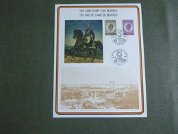 BELG.1985 1349 & 1350 FDC HK (Brux/Brus) : " CAMP BEVERLO " - Souvenir Cards