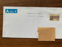 France 2021: Yv 1126 L’Elysée 1957 - Tarif Pas Correct!? Lettre Brief Cover -> Belgium - Briefe U. Dokumente