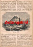 A102 921 - Siebenbürgen Burg Bauernburg Honigberg Rosenau Artikel Von 1869 !! - Autres & Non Classés