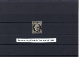 Frankreich Yvert No.3 Vom 2.Tag Der Ausgabe 2.1.1849 Cat.1000,-€ - 1849-1850 Ceres