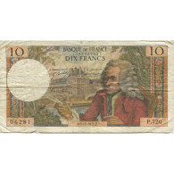 France, 10 Francs, Voltaire, 1971, 1971-11-05, TB, Fayette:62.52, KM:147d - 10 F 1963-1973 ''Voltaire''