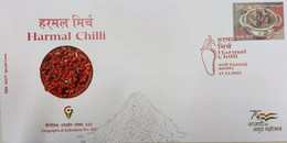 India 2021 Harmal Chilli GI Tag Special Cover Fruit, Vegetable,  Spices , Food, Cusine, Gastronomy (**) Inde Indien - Storia Postale