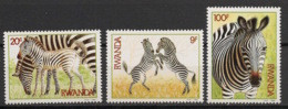 Rwanda - 1984 - N°Yv. 1157 + 1160 + 1163 - Zèbres / Zebras - Neuf Luxe ** / MNH / Postfrisch - Autres