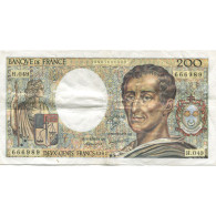 France, 200 Francs, Montesquieu, 1987, TTB+, Fayette:70.07, KM:155b - 200 F 1981-1994 ''Montesquieu''